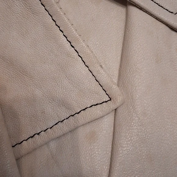 Wilson's Women's Cream Leather Jacket Size Large - Picture 4 of 11